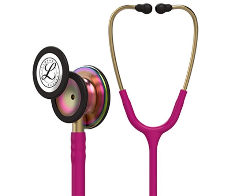 Littmann Classic III Special Edition stethoscoop 5806 (framboos met regenboog borststuk)