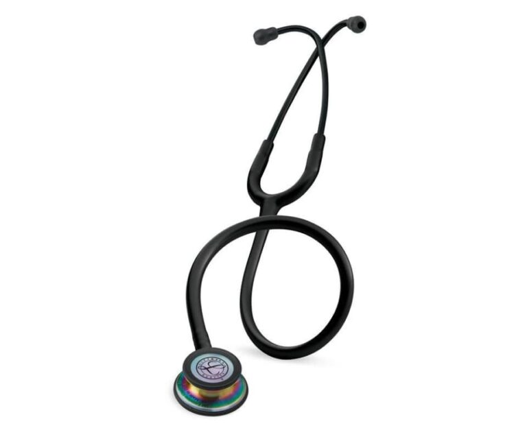 Alternative view of Littmann Classic III Special Edition stethoscoop 5870 (zwart met regenboog borststuk)