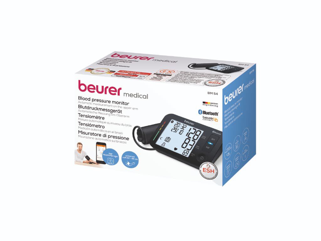 Doos van de Beurer BM 54 BT bovenarm bloeddrukmeter