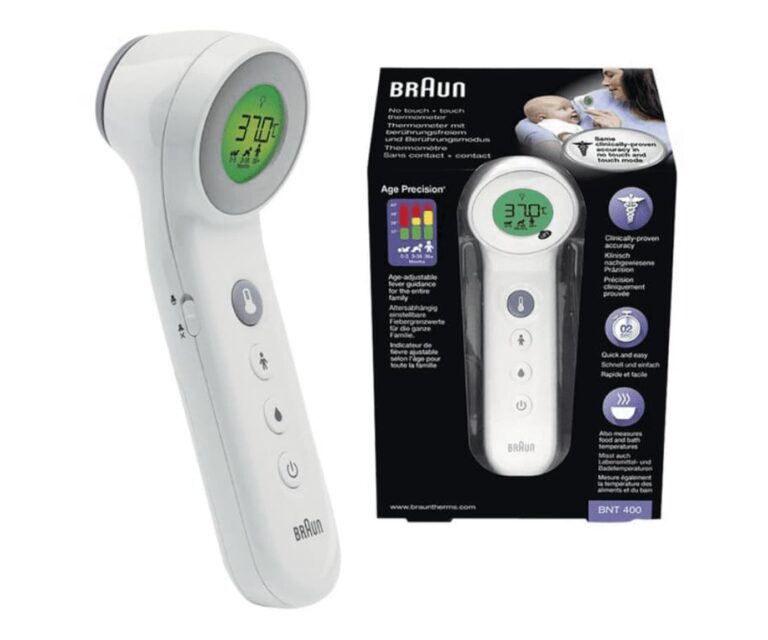 Braun BNT400WE contactloos + contact voorhoofdthermometer met Age Precision® (wit)
