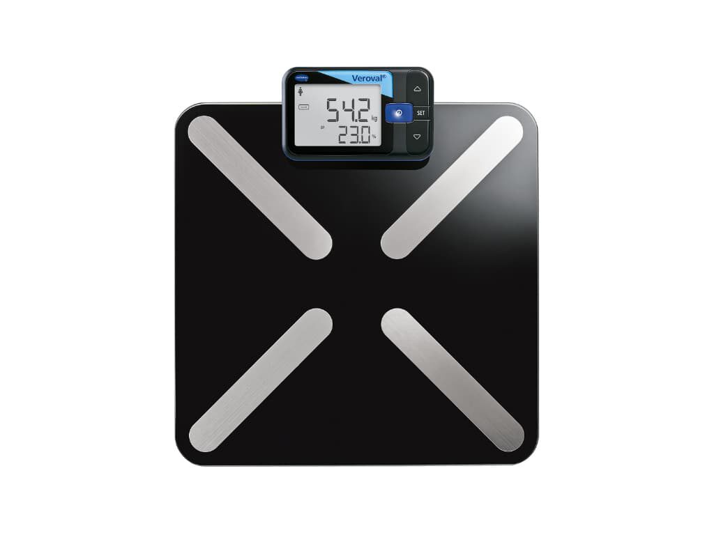 Bovenkant van de Hartmann Veroval® Intelligente personenweegschaal
