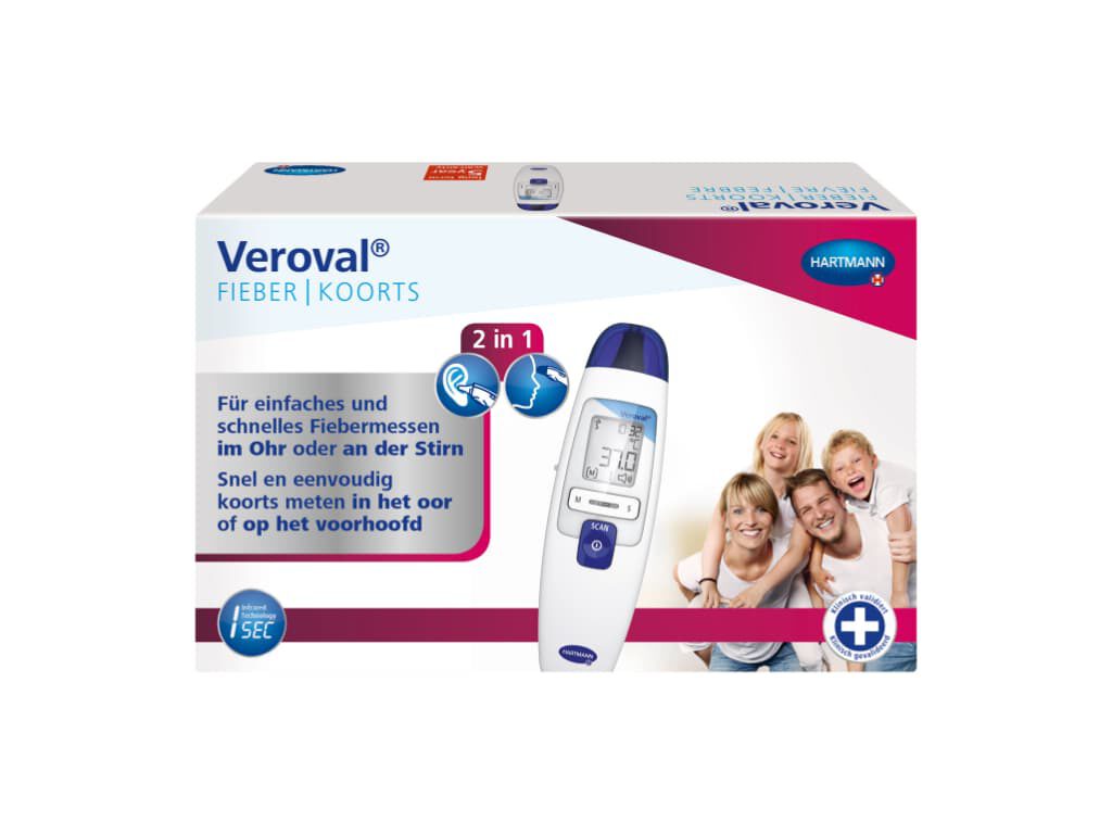 Hartmann Veroval® DS 22 2-in-1 infrarood koortsthermometer voor oor- en voorhoofdsmeting - Afbeelding 3