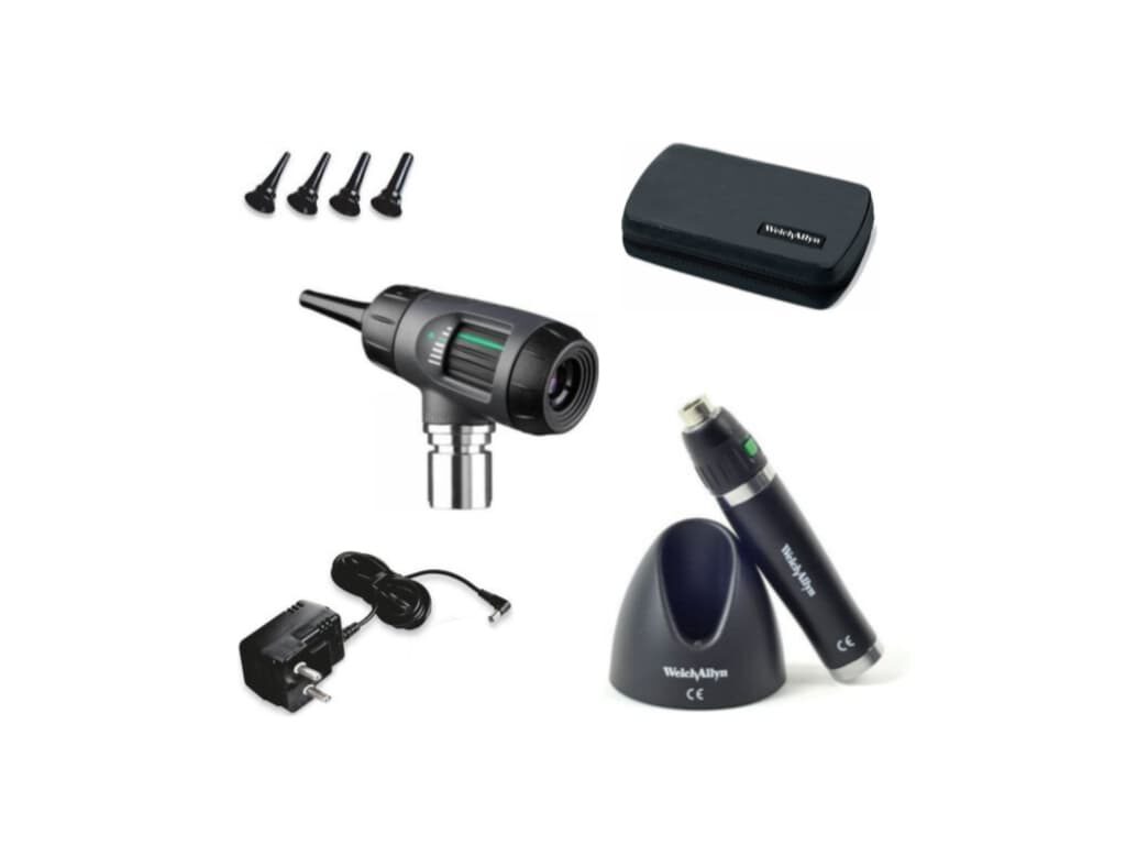 Accessoires van de Welch Allyn MacroView 3,5V LED otoscoop met oplaadstation en opbergetui