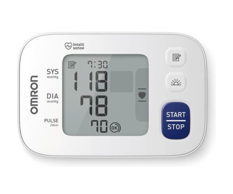 Alternative view of Omron RS4 polsbloeddrukmeter