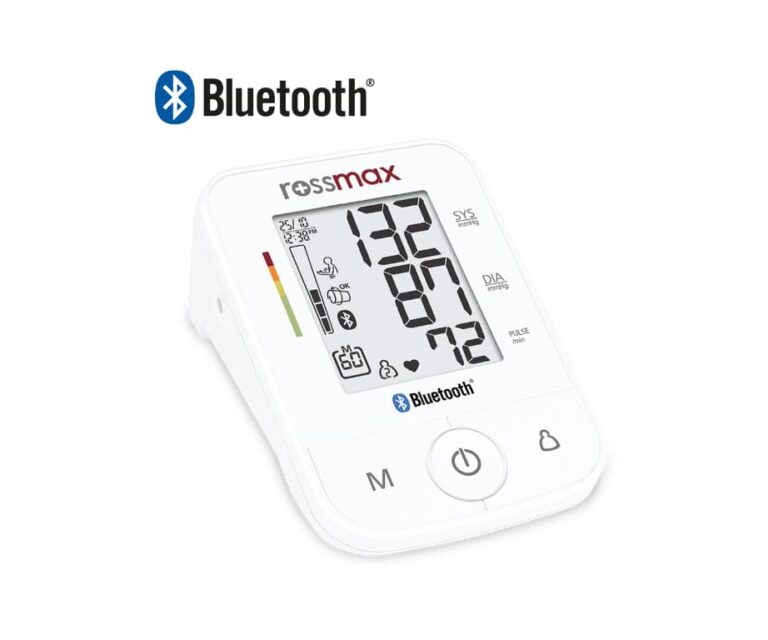Rossmax X3 BT bovenarm bloeddrukmeter met Bluetooth-icoon
