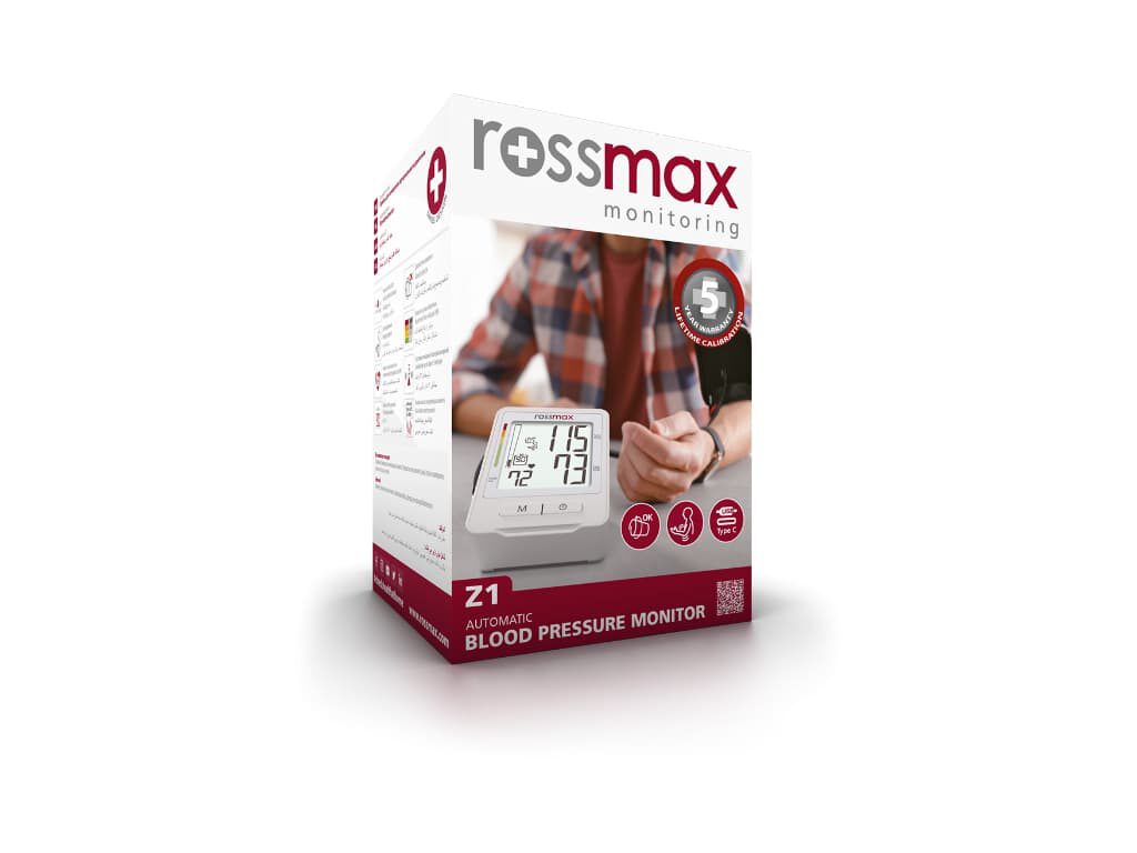 Doos van de Rossmax Z1 bovenarm bloeddrukmeter