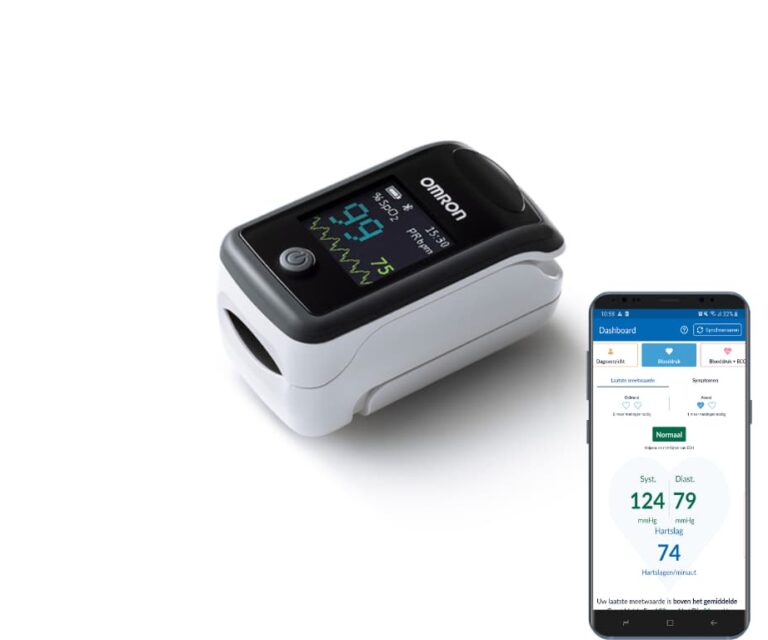 Omron P300 Intelli IT pulse oximeter met smartphone verbinding