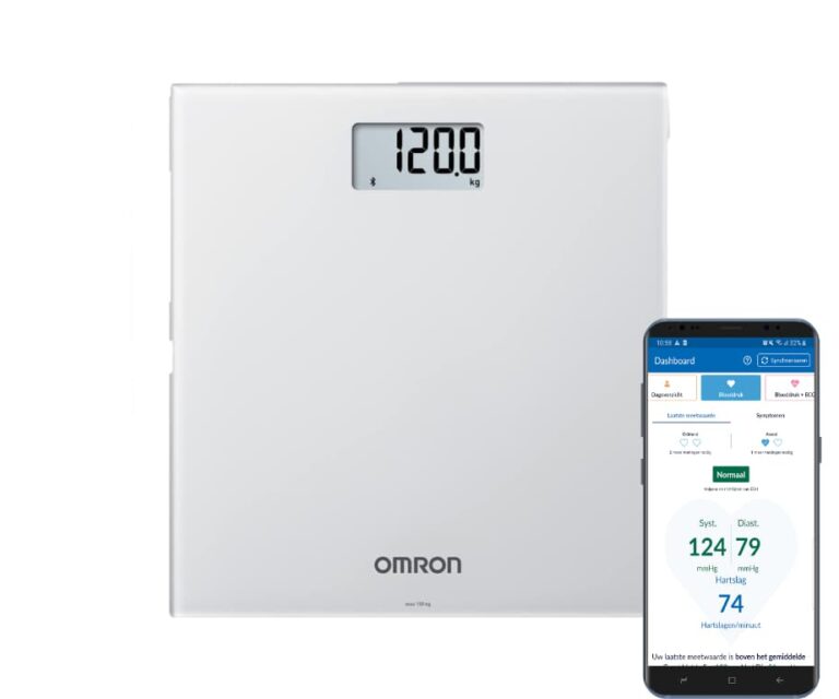 Omron HN300T2 Intelli IT personenweegschaal met smartphone verbinding (zilver)