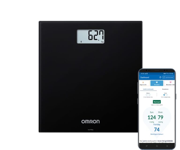 Omron HN300T2 Intelli IT personenweegschaal met smartphone verbinding (zwart)