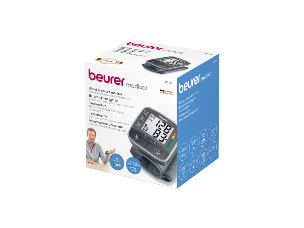 Doos van de Beurer BC 32 polsbloeddrukmeter