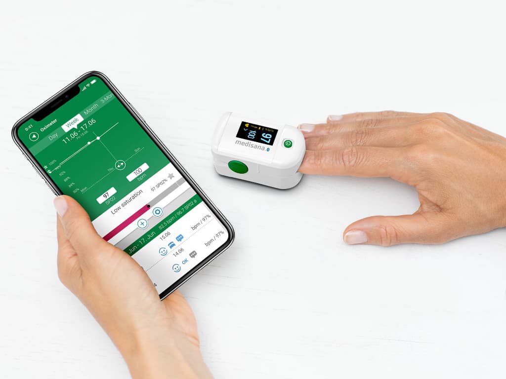 Medisana PM 100 Connect saturatiemeter met smartphone verbinding - Afbeelding 4