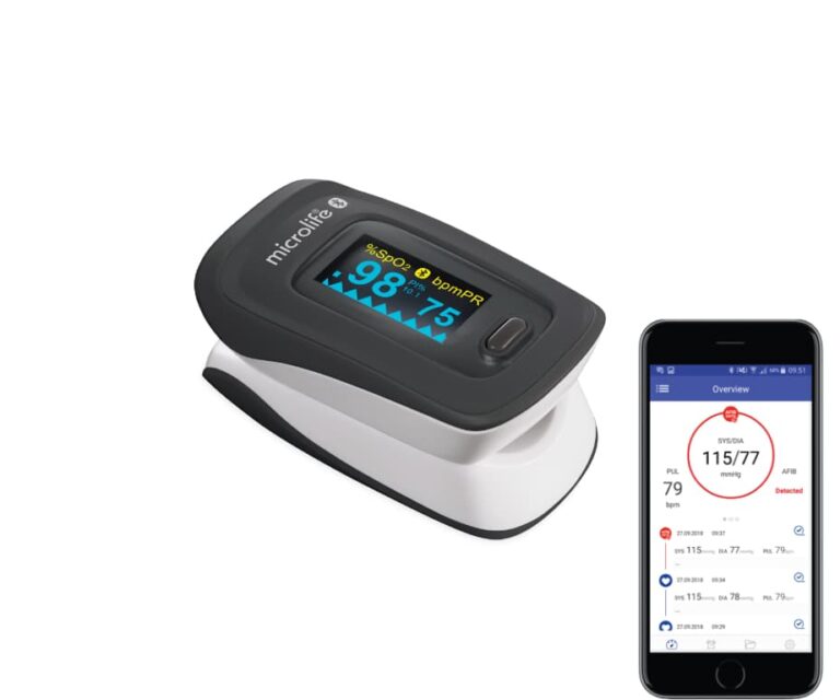 Microlife OXY 500 BT saturatiemeter met smartphone verbinding