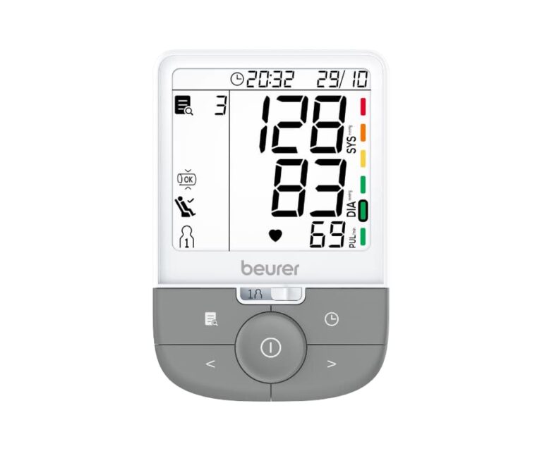 Alternative view of Beurer BM 53 bovenarm bloeddrukmeter met boezemfibrilleren (AFib) detectie