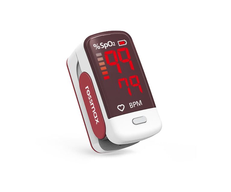 Alternative view of Rossmax SD100 vinger pulsoximeter