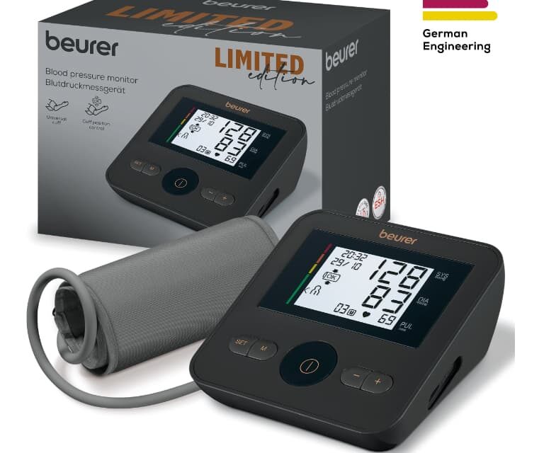 Beurer BM 27+ Limited Edition zwart / bruin bovenarm bloeddrukmeter met manchet en doos