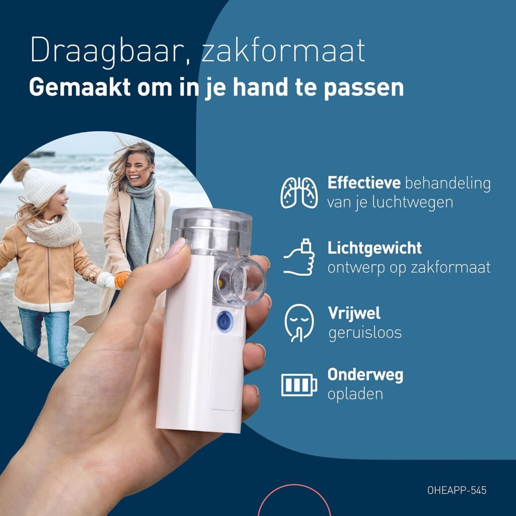 Omron Mini Air 360P-E draagbare lichtgewicht mesh vernevelaar - Afbeelding 6