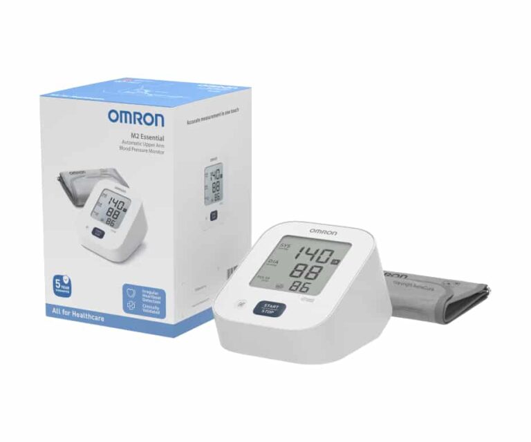 Omron M2 Essential bovenarm bloeddrukmeter met doos en manchet