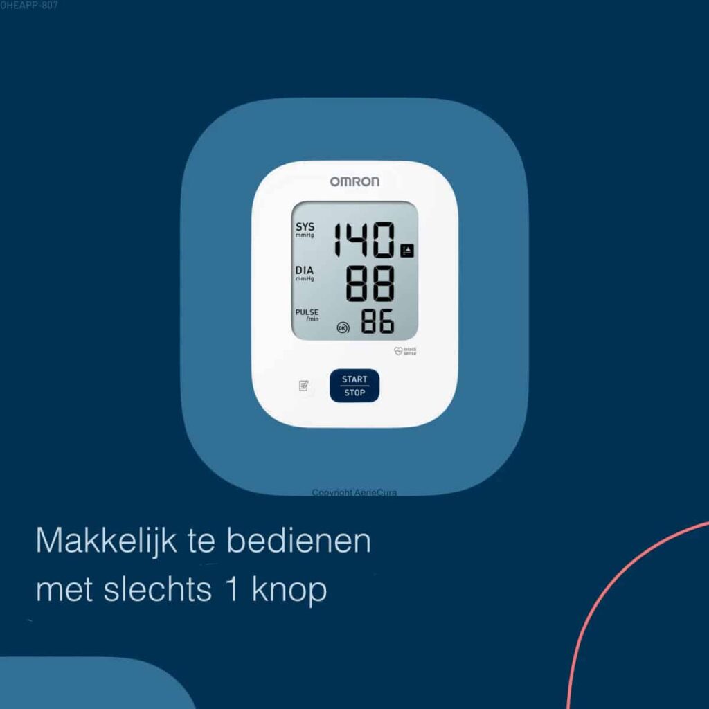 Omron M2 Essential bovenarm bloeddrukmeter voordeel scherm