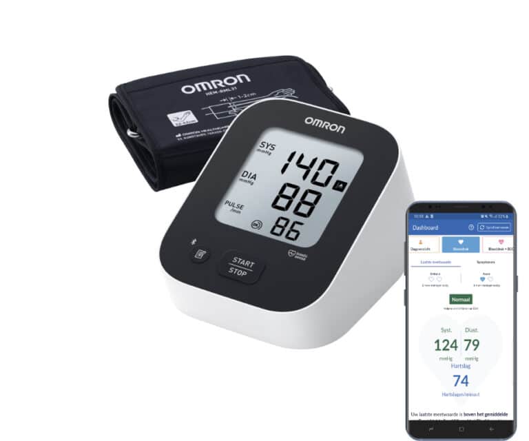 Omron M2+ Connect bloeddrukmeter met flexibel medium/large manchet (22-42 cm) – nieuwste model (2026)