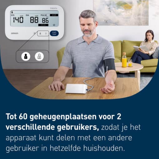 Omron M3 Comfort AFib bloeddrukmeter met atriumfibrillatie detectie bij elke meting en voorgevormd medium/large manchet (22-42 cm) – nieuwste model (2026) - Afbeelding 6