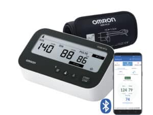 Omron M4 Connect AFib bloeddrukmeter met voorgevormd medium/large manchet (22-42 cm) – nieuwste model (2026)