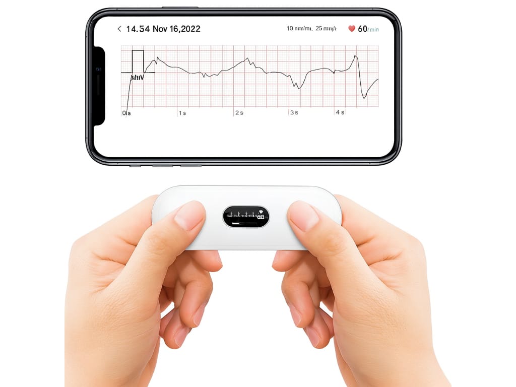 Lepu Checkme DuoEK S ER2 draagbare 1-kanaal ECG-monitor met OLED-scherm