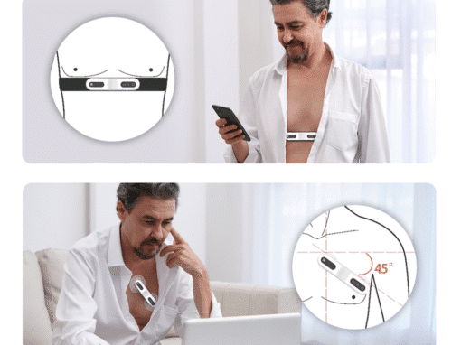 Wellue 1-kanaals 24-uurs ECG Recorder met scherm ER1-LW – draagbare hartmonitor tot 72 uur opname - Afbeelding 4