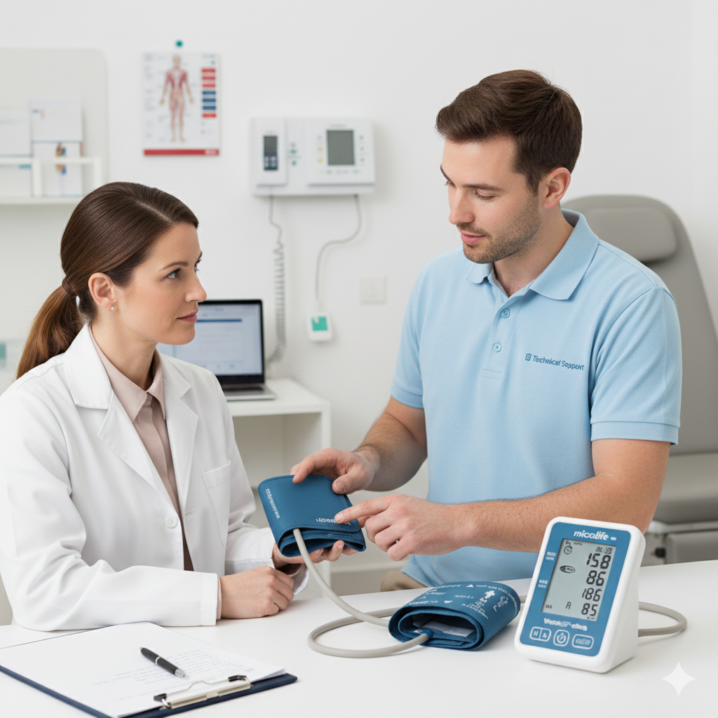 Installatie + uitleg Microlife WatchBP op locatie