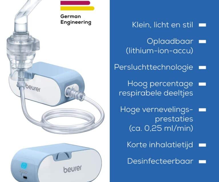 Beurer IH 60 vernevelaar in beeld met tekst over productvoordelen