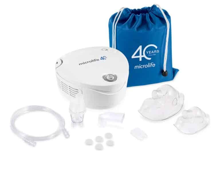 Microlife NEB 210 vernevelaar met accessoires en opbergzak
