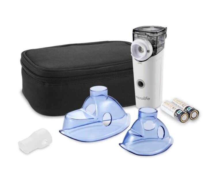 Microlife NEB 800 mesh-vernevelaar met accessoires en opbergetui