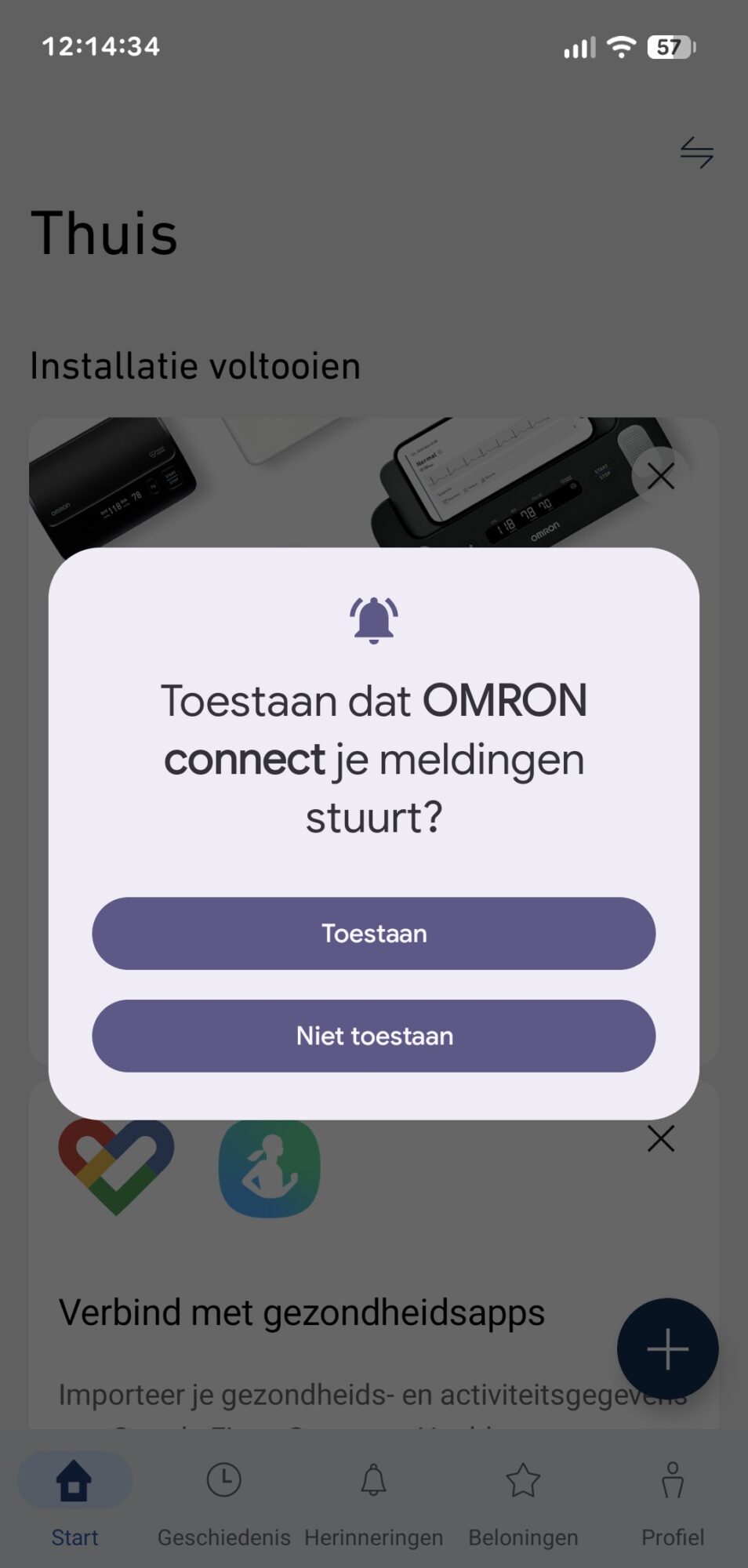 omron connect2 aanmelden6a
