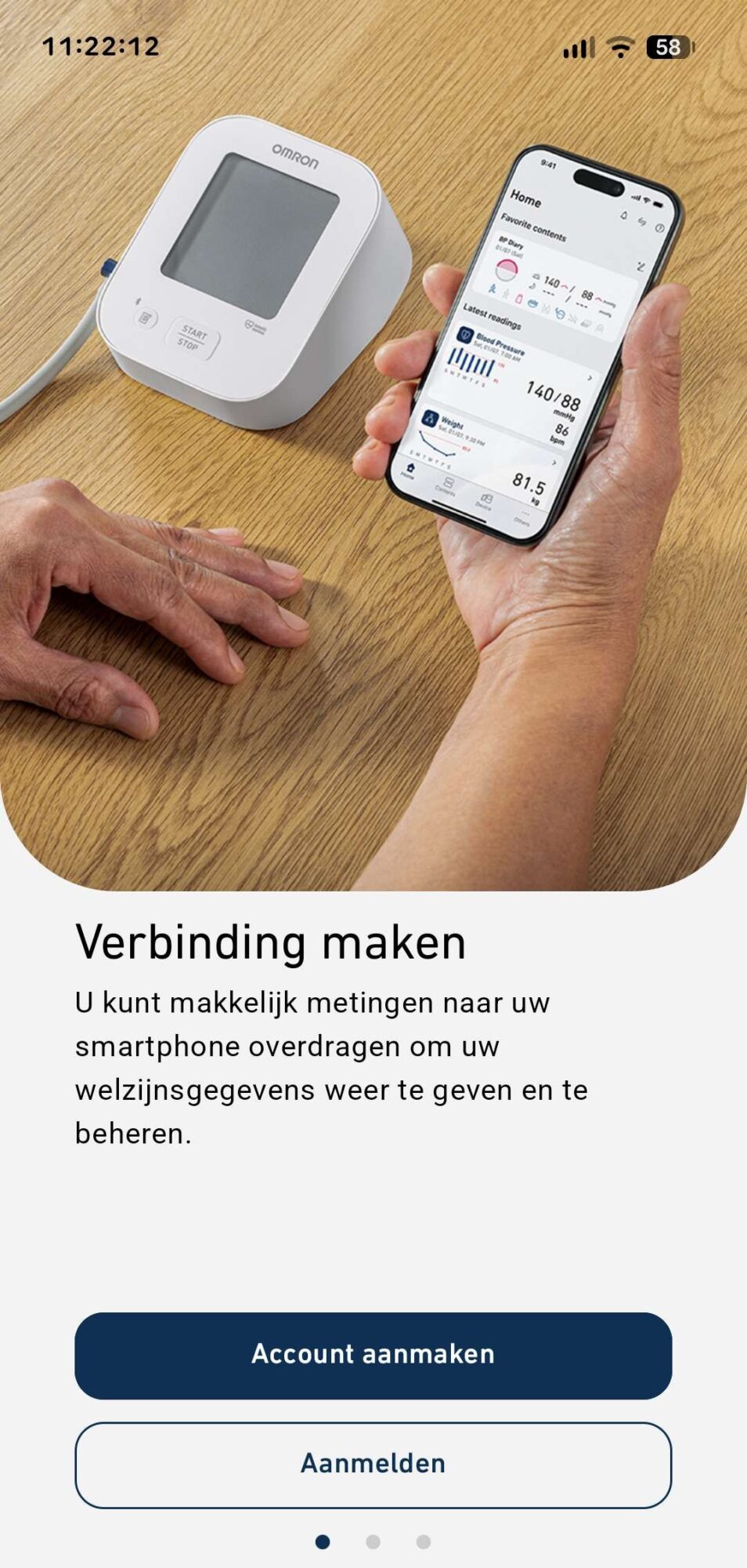 omron connect2 accountaanmaken1a