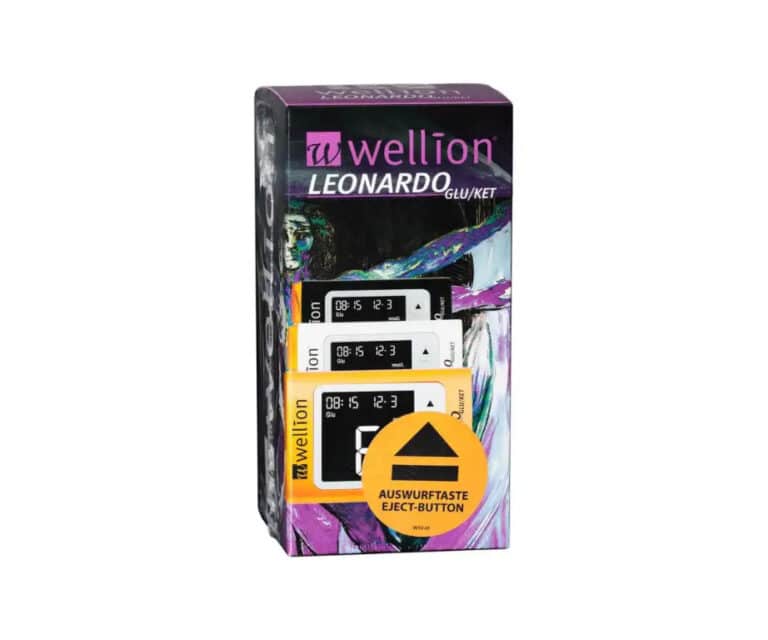Wellion Leonardo mmol/l wit glucosemeter en ketonenmeter (inclusief 50 glucose strips + 50 lancetten) - Afbeelding 3