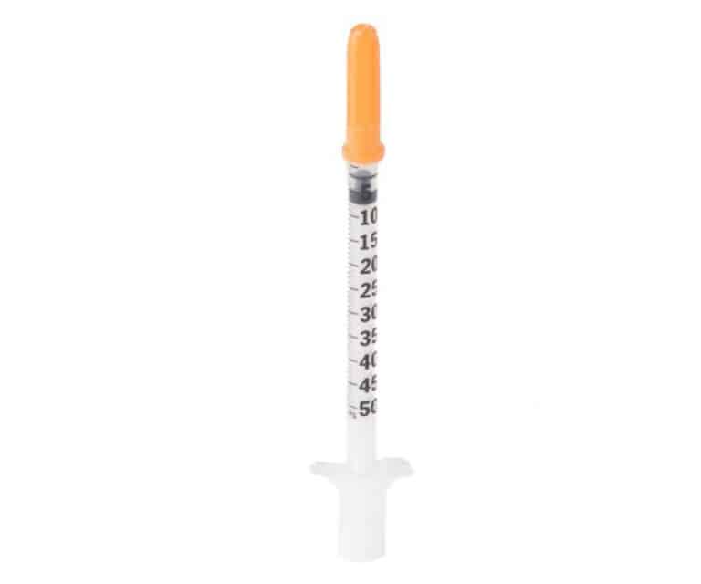 Alternative view of embecta Micro-fine insulinespuit 0,5 ml + naald 0,33 x 12,7 mm U100 324824