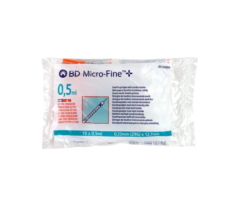 embecta Micro-fine insulinespuit 0,5 ml + naald 0,33 x 12,7 mm U100 324824 - Afbeelding 3