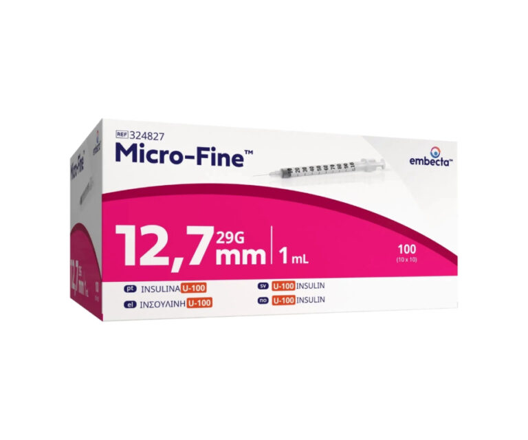embecta Micro-fine insulinespuit 1 ml + naald 0,33 x 12,7 mm U100 324827