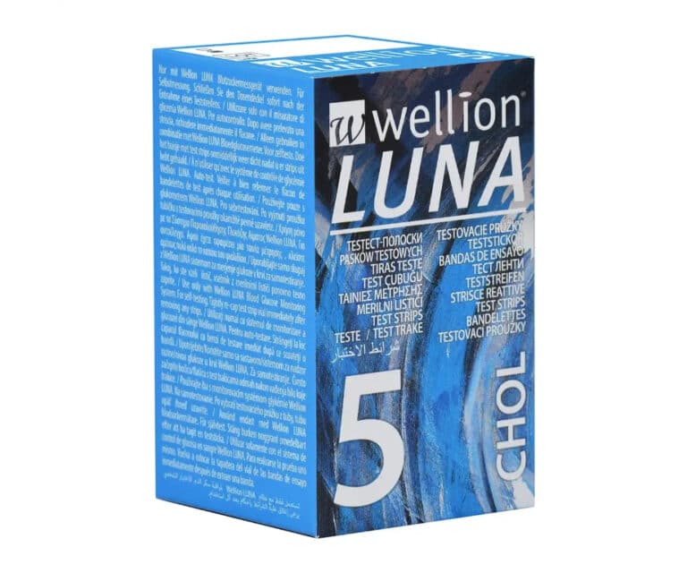 Wellion Luna cholesterol teststrips (5 stuks)
