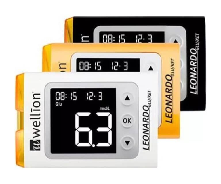 Wellion Leonardo mmol/l wit glucosemeter en ketonenmeter (inclusief 50 glucose strips + 50 lancetten) - Afbeelding 5