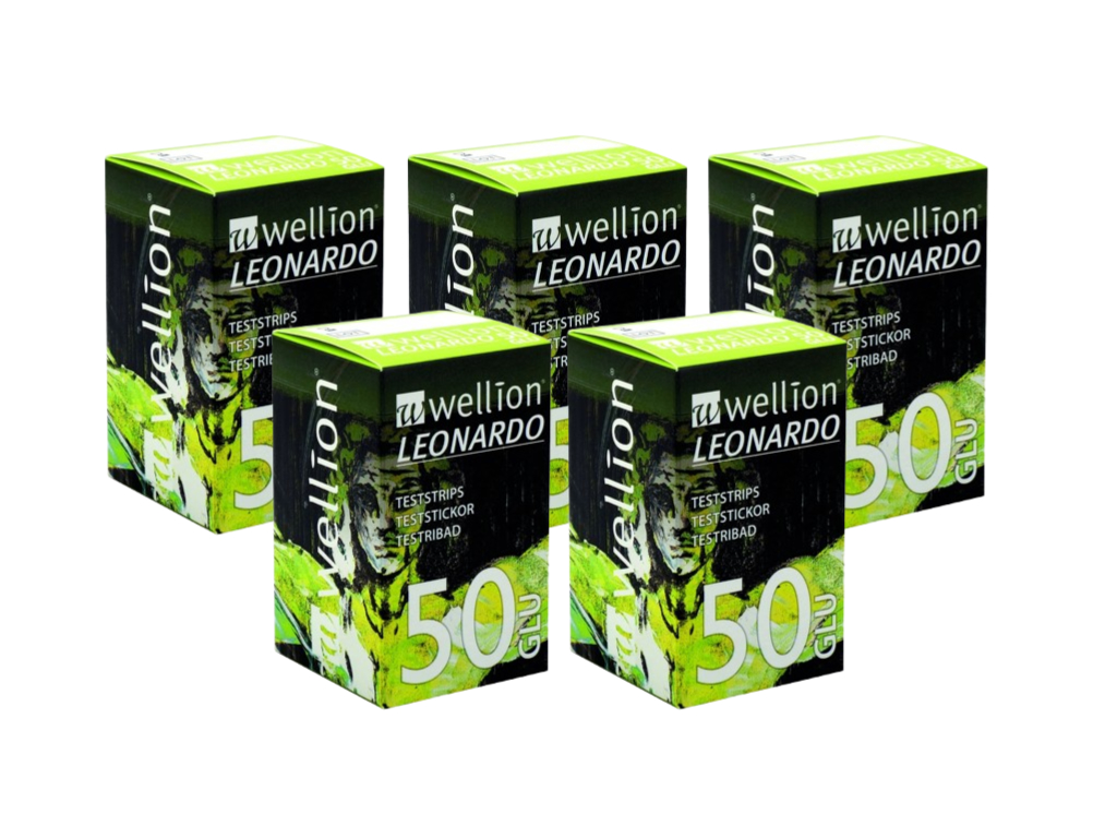Wellion Leonardo glucose teststrips (50 stuks) – actiepakket 5× 50 stuks